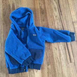Patagonia Kids Royal Blue Fleece Hoodie